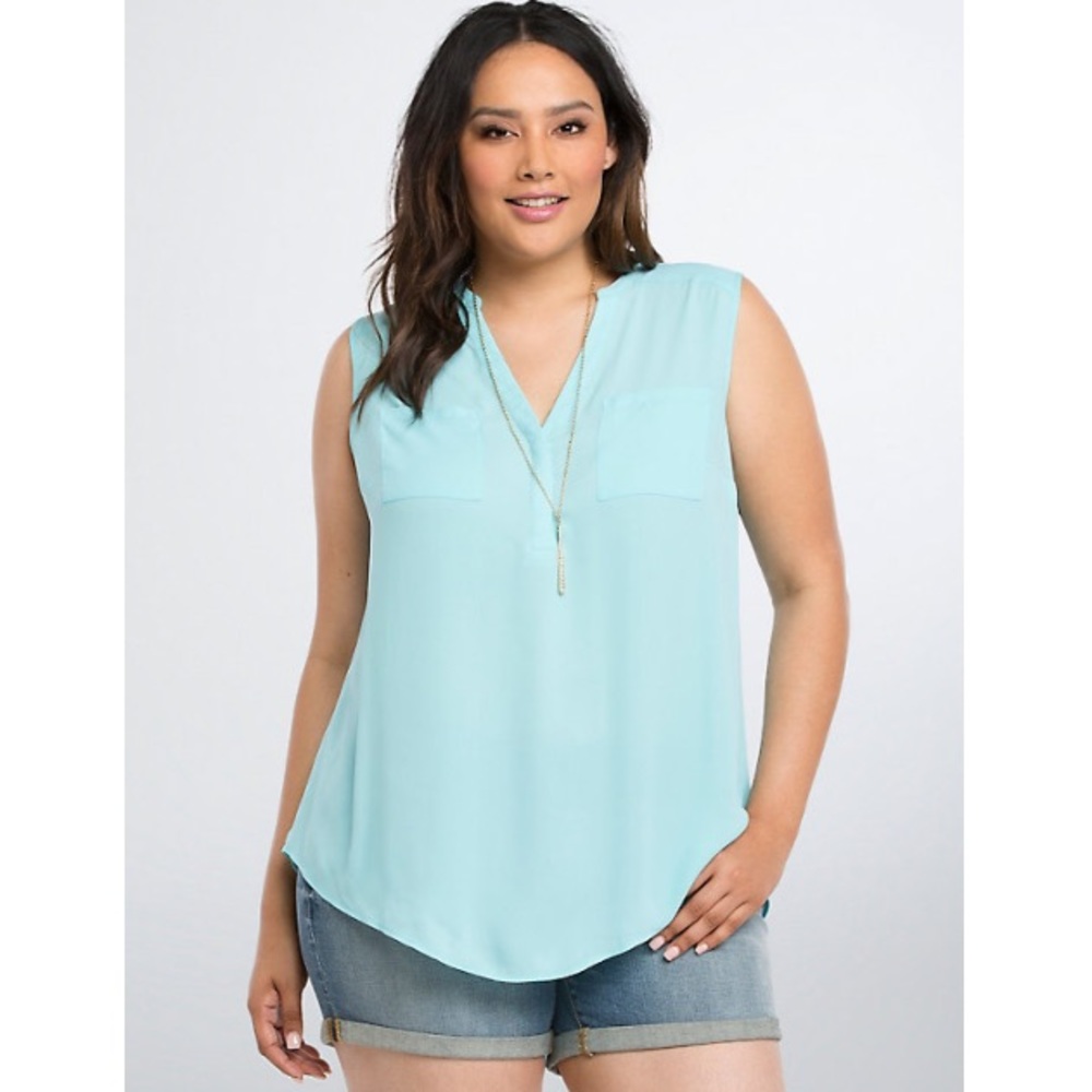 Georgette pocket front tank